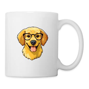 Golden Retriever Dog Breed Watercolor Cartoon Kawa - Mug - white - Right