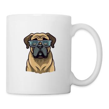 Englische Dogge Hunderasse Aquarell Cartoon Kawai - Tasse - Weiß - Rechts