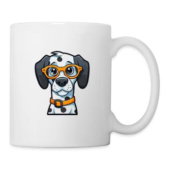 Dalmatinische Hunderasse Aquarell Karikatur Kawaii Glas - Tasse - Weiß - Rechts
