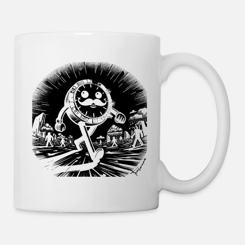 Mr. Breitgrin - Noir (sans cadre) - Mug blanc - blanc