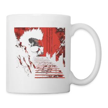Punk Rock Totenkopf Explosion T-Shirt - Tasse - Weiß - Rechts