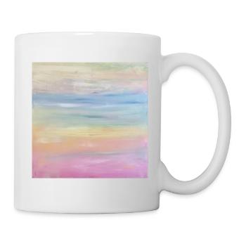 Aura of Happiness Abstract Pastel Painting - Mug - white - Right