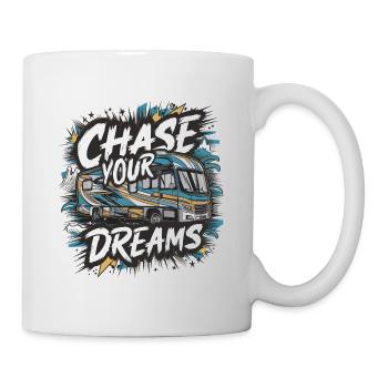 RV Caravan Saying Chase Your Dreams Holiday - Mug - white - Right