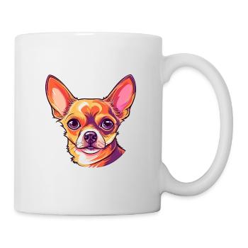 Chihuahua Dog Breed Watercolor Cartoon Kawaii Colo - Mug - white - Right