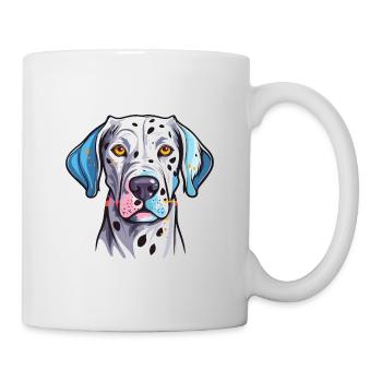 Dalmatinische Hunderasse Aquarell Karikatur Kawaii Colo - Tasse - Weiß - Rechts