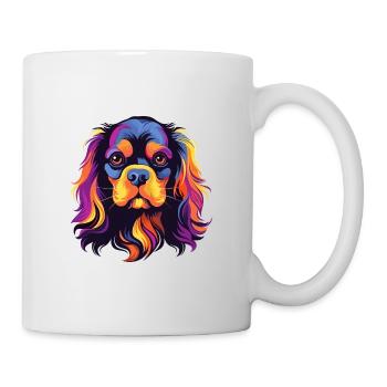 Cavalier King Charles Spaniel chien race aquarelle - Mug blanc - blanc - Droite