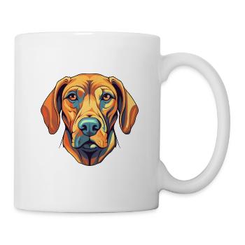 Rhodesian Ridgeback chien race aquarelle dessin animé K - Mug blanc - blanc - Droite