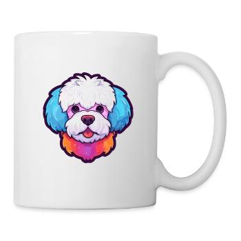 Bichon Frise chien race aquarelle dessin animé Kawaii C - Mug blanc - blanc - Droite