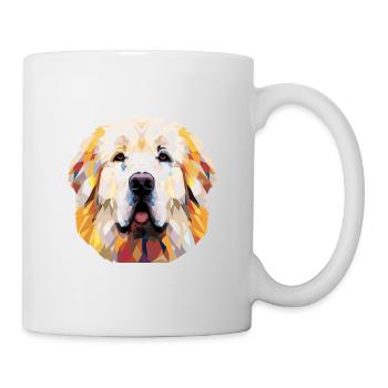 Great Pyrenees Dog Breed Watercolor Cartoon Kawaii - Mug - white - Right