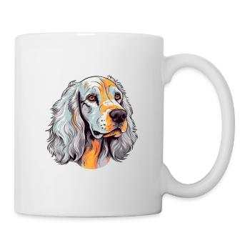English Setter Dog Breed Watercolor Cartoon Kawaii - Mug - white - Right