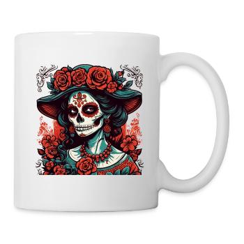 La Catrina / Tatouage / Mexique / Crâne / Crâne - Mug blanc - blanc - Droite