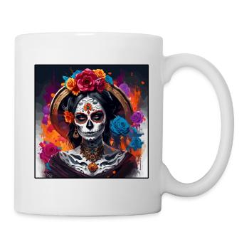 La Catrina / Tatouage / Mexique / Crâne / Crâne - Mug blanc - blanc - Droite
