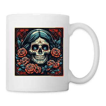 La Catrina / Dia de Muertos / Tatouage / Culture - Mug blanc - blanc - Droite
