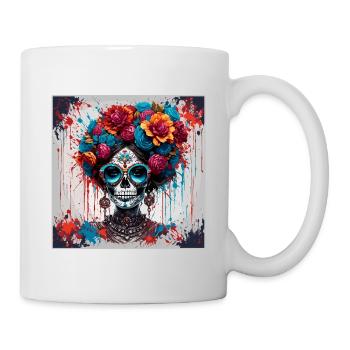 La Catrina / Tatouage / Mexique / Crâne / Crâne - Mug blanc - blanc - Droite