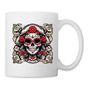 La Catrina / Dia de Muertos / Tatouage / Culture - Mug blanc - blanc - Droite