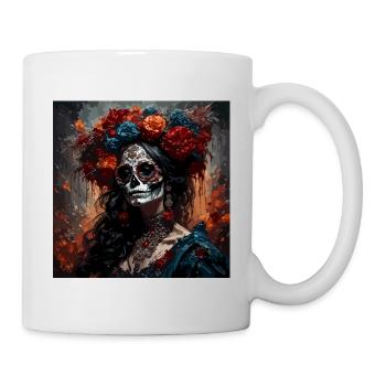 La Catrina / Dia de Muertos / Tatouage / Culture - Mug blanc - blanc - Droite