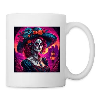La Catrina / Tatouage / Mexique / Crâne / Crâne - Mug blanc - blanc - Droite
