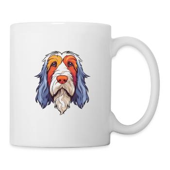Petit Basset Griffon Vendéen race de chien aquarelle - Mug blanc - blanc - Droite