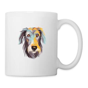 Scottish Deerhound Dog Breed Watercolor Cartoon Ka - Mug - white - Right