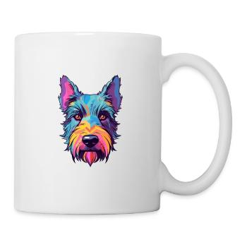 Scottish Terrier Dog Breed Watercolor Cartoon Kawa - Mug - white - Right