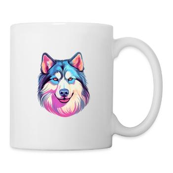 Alaskan Malamute Dog Breed Watercolor Cartoon Kawa - Mug - white - Right