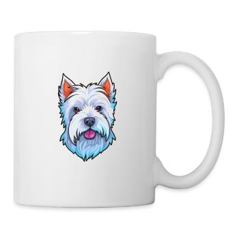 West Highland White Terrier Hunderasse Aquarell C - Tasse - Weiß - Rechts