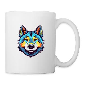 Husky sibérien chien race aquarelle dessin animé Kawaii - Mug blanc - blanc - Droite