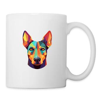 Dobermann Pinscher Hunderasse Aquarell Karikatur Kaw - Tasse - Weiß - Rechts