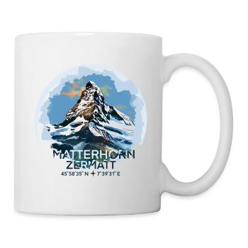 Matterhorn Zermatt Coordinates Keepsake Gift - Mug - white - Right