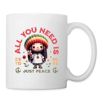 Tout ce dont vous avez besoin, c’est de la paix - Mug blanc - blanc - Droite