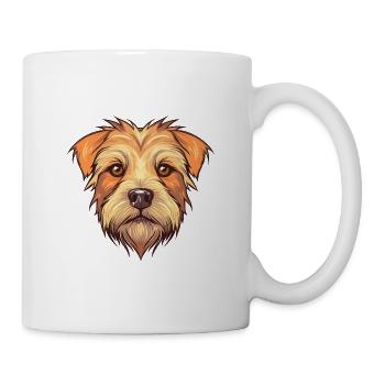 Norfolk Terrier Dog Breed Watercolor Cartoon Kawai - Mug - white - Right