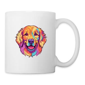 Golden Retriever Dog Breed Watercolor Cartoon Kawa - Mug - white - Right