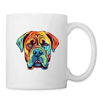 Boerboel Dog Breed Watercolor Cartoon Kawaii Color - Mug - white - Right
