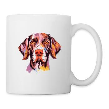Chien d’arrêt allemand à poil court race aquarelle Ca - Mug blanc - blanc - Droite