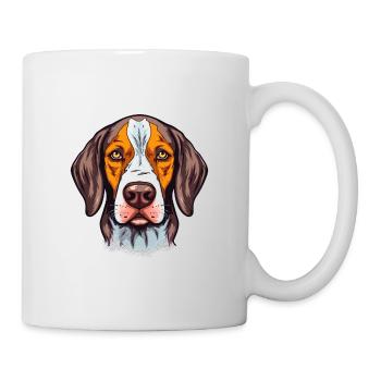Pointer Dog Breed Watercolor Cartoon Kawaii Colorf - Mug - white - Right