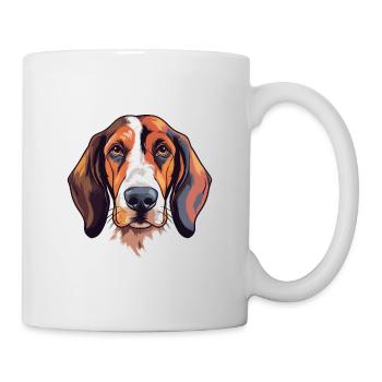 Treeing Walker Coonhound Hunderasse Aquarellwagen - Tasse - Weiß - Rechts