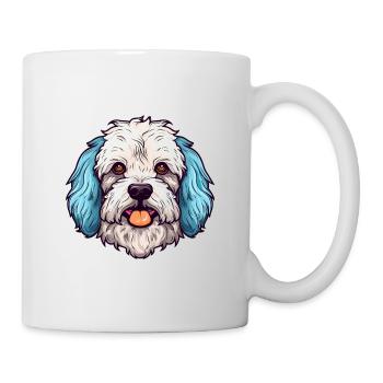 Bolognese Hunderasse Aquarell Karikatur Kawaii Colo - Tasse - Weiß - Rechts
