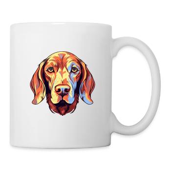 Drahthaarige Vizsla Hunderasse Aquarell Karikatur Kaw - Tasse - Weiß - Rechts