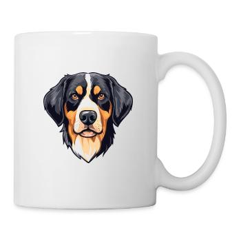 Entlebucher Mountain Dog Breed Aquarelle Cartoon - Mug blanc - blanc - Droite