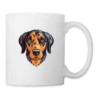 Amerikanischer Leopardenhund Hunderasse Aquarell Cartoo - Tasse - Weiß - Rechts