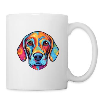 Pulik Hunderasse Aquarell Karikatur Kawaii Bunt - Tasse - Weiß - Rechts