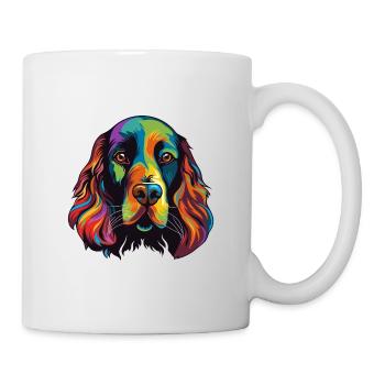 Feld Spaniel Hunderasse Aquarell Karikatur Kawaii - Tasse - Weiß - Rechts
