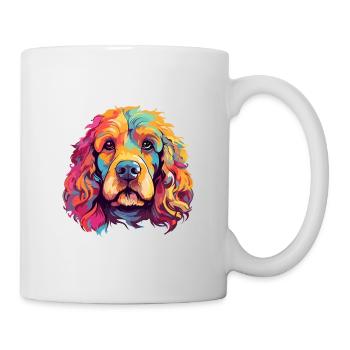 Cockapoo Hunderasse Aquarell Karikatur Kawaii Farbe - Tasse - Weiß - Rechts