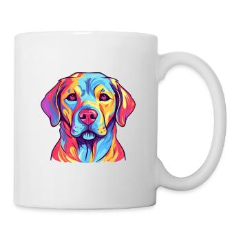 Labrador Hund Rasse Aquarell Karikatur Kawaii Farbe - Tasse - Weiß - Rechts
