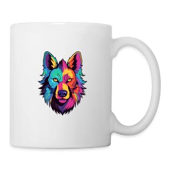 Keeshound Hunderasse Aquarell Karikatur Kawaii Colo - Tasse - Weiß - Rechts