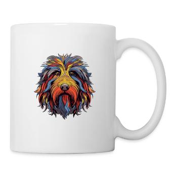 Bergamasco Hunderasse Aquarell Karikatur Kawaii Col - Tasse - Weiß - Rechts