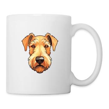Lakeland Terrier Dog Breed Watercolor Cartoon Kawa - Mug - white - Right