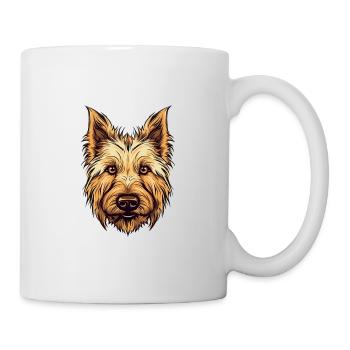 Berger Picard Hunderasse Aquarell Karikatur Kawaii - Tasse - Weiß - Rechts