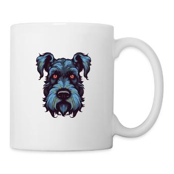 Kerry Blue Terrier Hunderasse Aquarell Karikatur Ka - Tasse - Weiß - Rechts