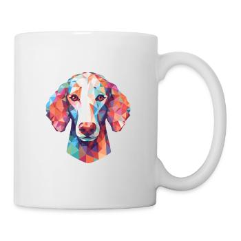 Bedlington Terrier chien race aquarelle dessin animé Ka - Mug blanc - blanc - Droite